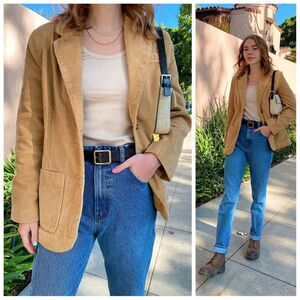 NWT|Levi's Oversized Autumn Brown Corduroy Blazer Jacket, XS